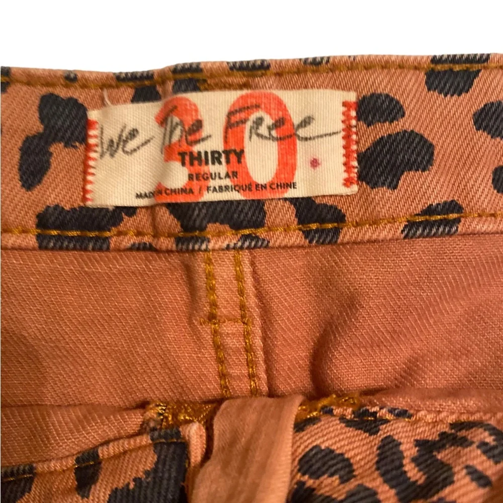 Free People Boho Zip It Up Leopard Cheetah Print Mini Skirt Size 30 - Picture 15 of 16